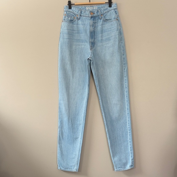 Mother Snacks High Waisted Twizzy Skimp Jeans Size 26 Just A Nibble Wash Blue - Picture 2 of 15